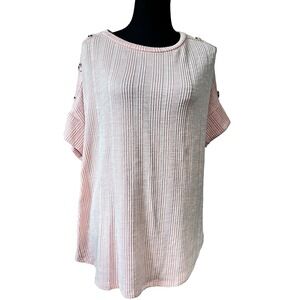 French Laundry Women's Knit Top (2X, Stripe) Comfy-Chic / Athleisure-Inspired
